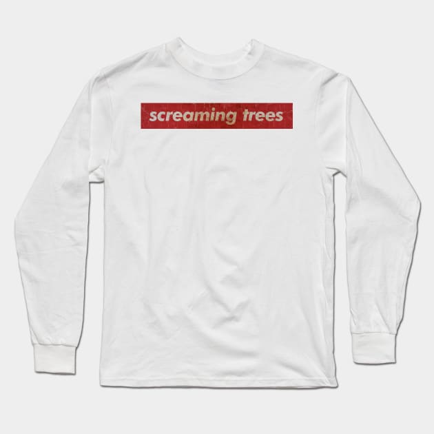 Screaming Trees - SIMPLE RED VINTAGE Long Sleeve T-Shirt by GLOBALARTWORD